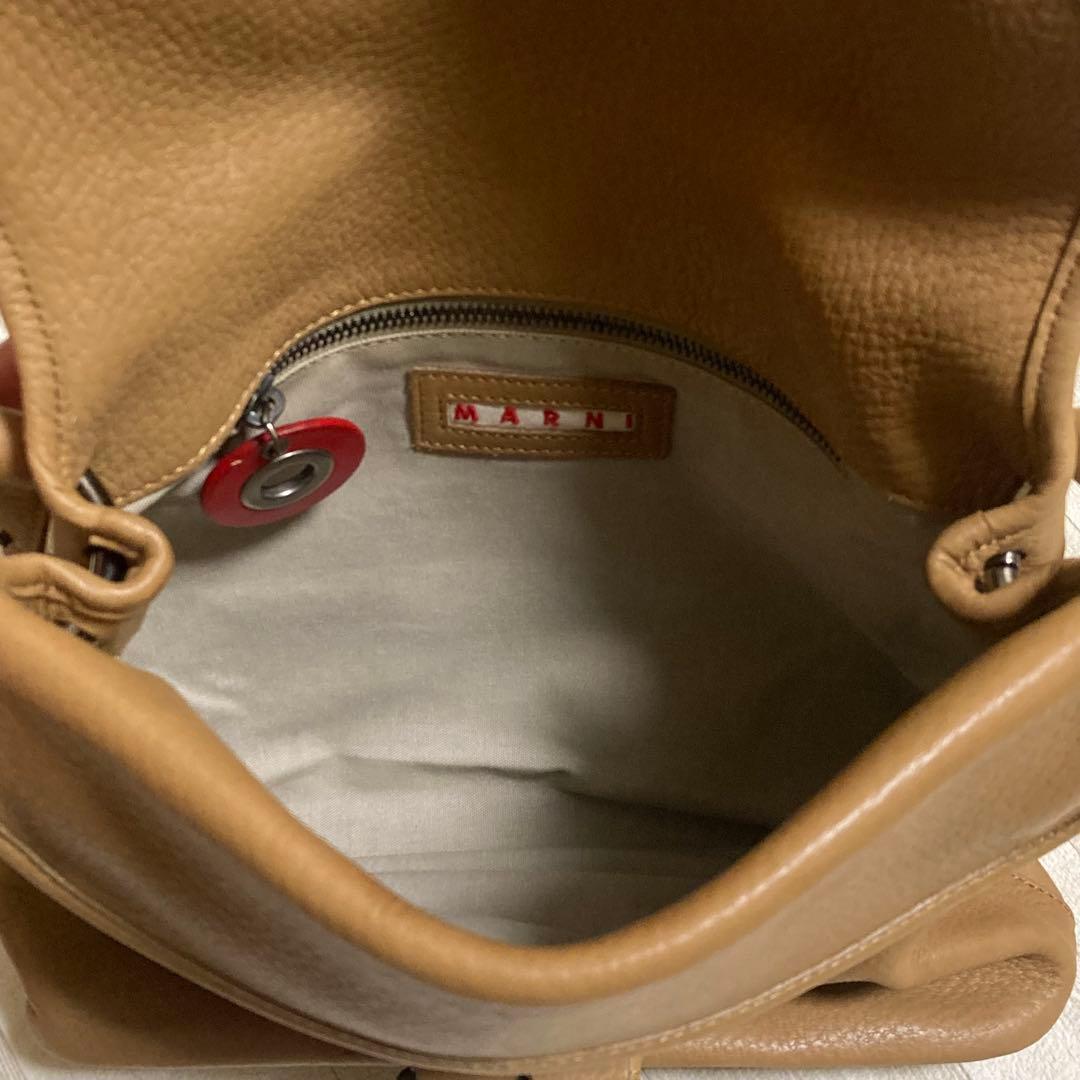 マルニ　3way ベージュ レザー バッグ MARNI