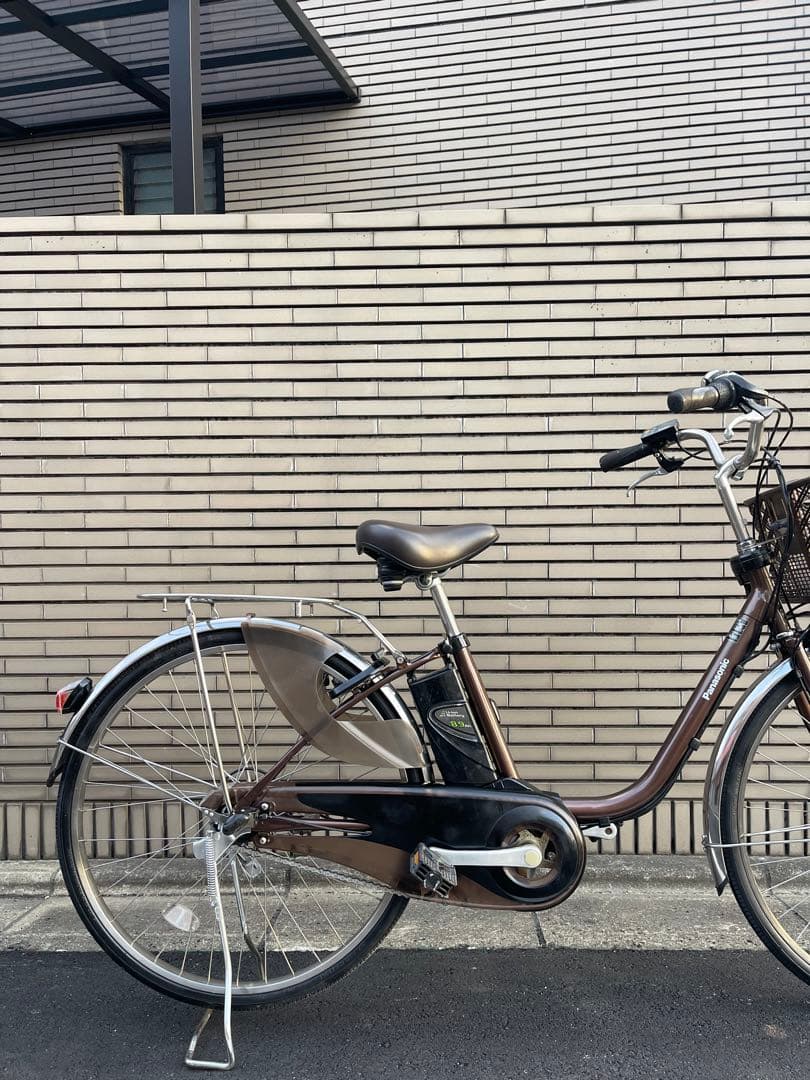 8.9ahパナソニック電動アシスト自転車 ブラウン シティタイプ