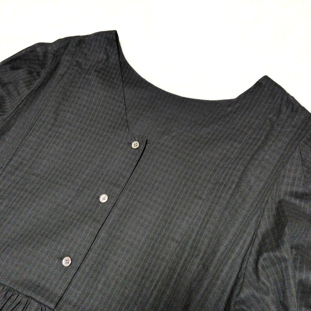 susuri　ミュウドレス　ワンピース　パフスリーブ　リボン　たっぷりギャザー