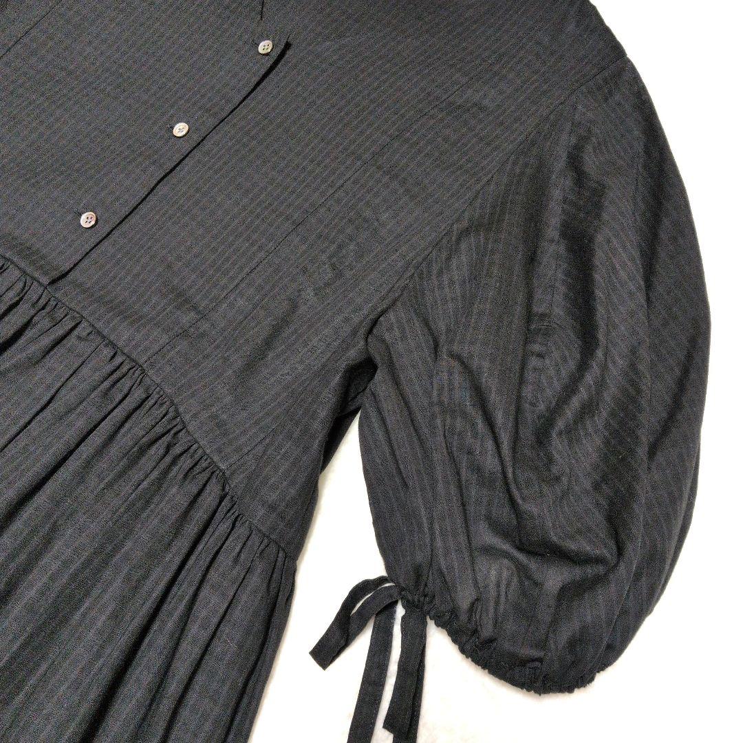 susuri　ミュウドレス　ワンピース　パフスリーブ　リボン　たっぷりギャザー