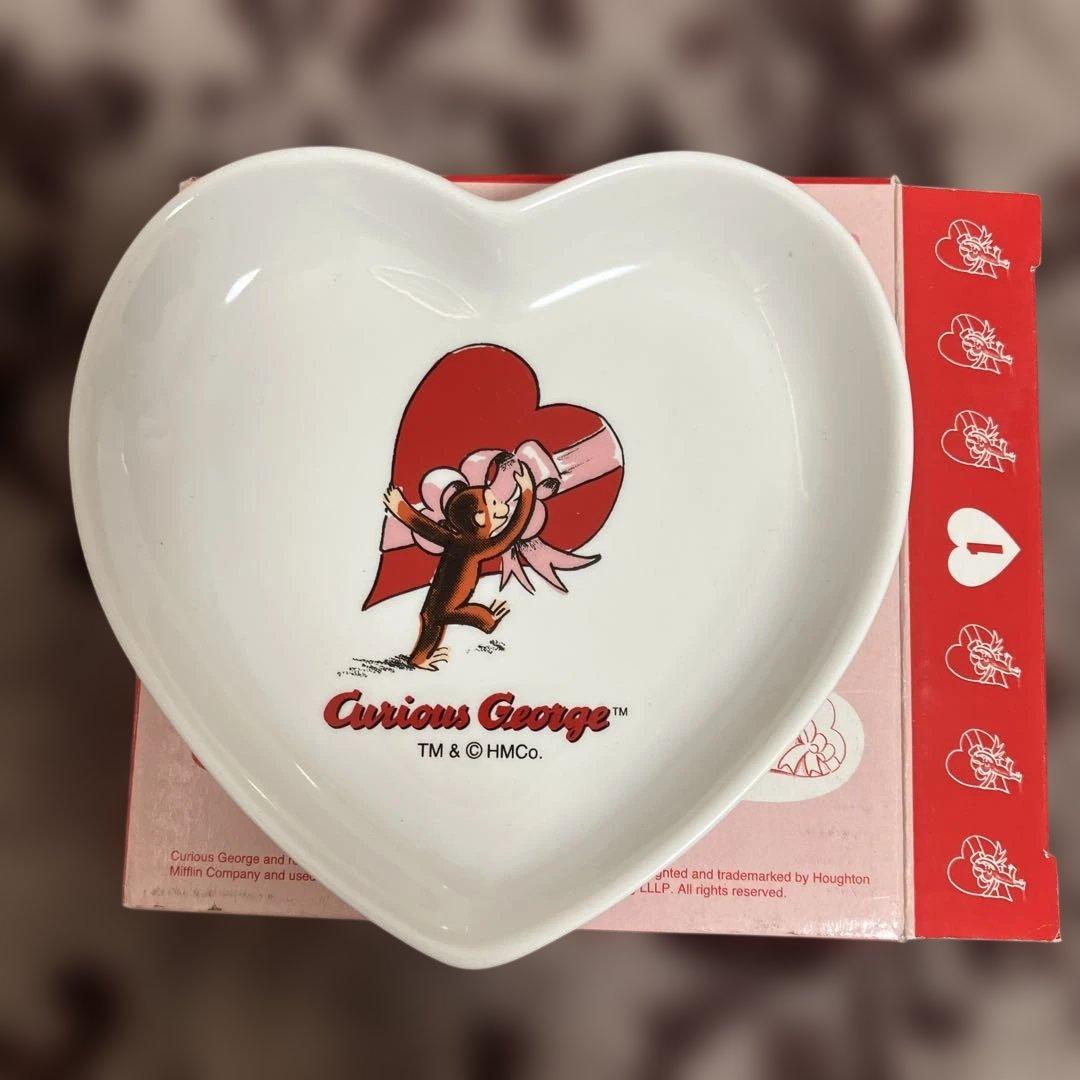 ケンタッキーノベルティ　おさるのジョージ ハート型プレート3枚セット、激レア