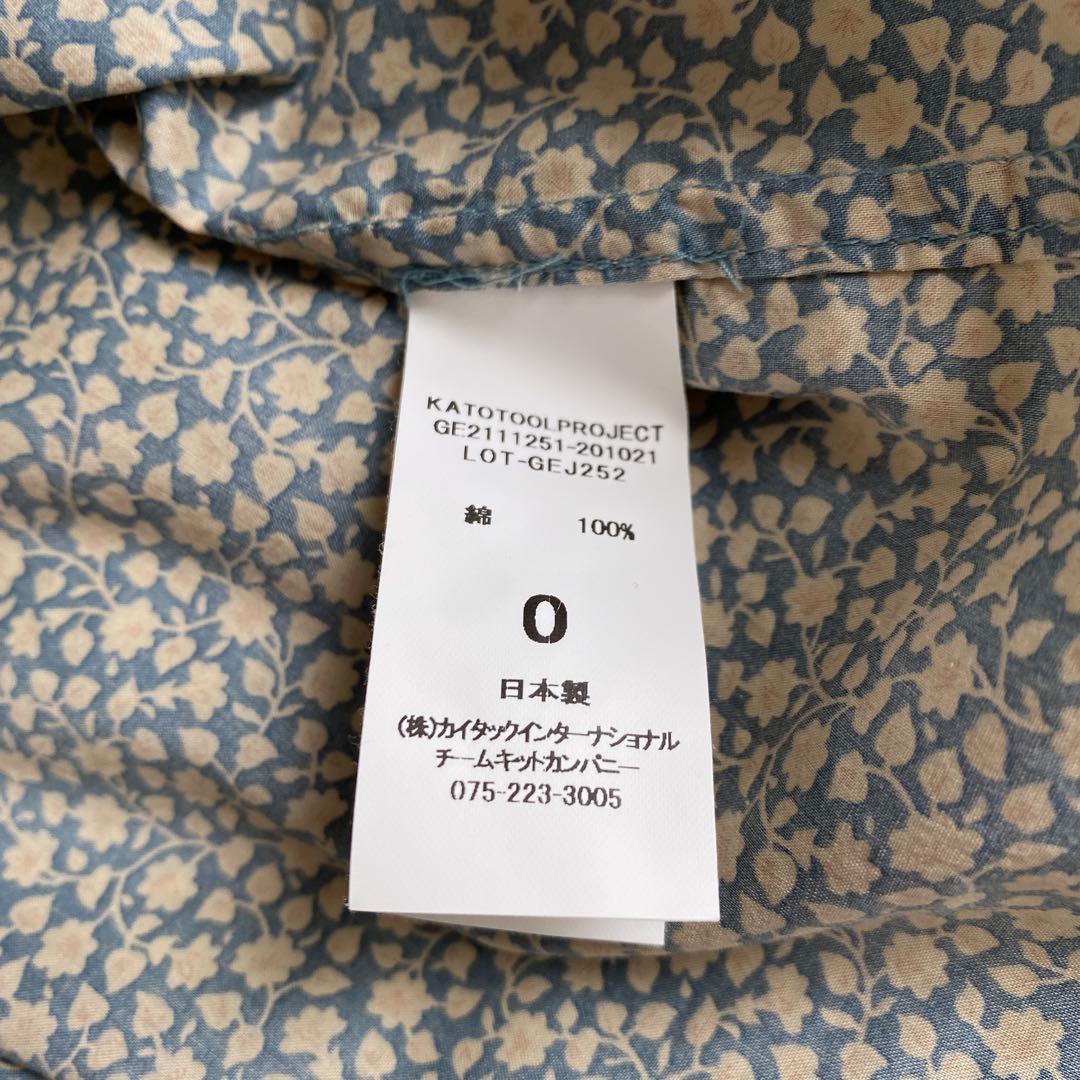 極美品☆グランマママドーター ペルヴィアンピマ タックシャツワンピース 小花柄