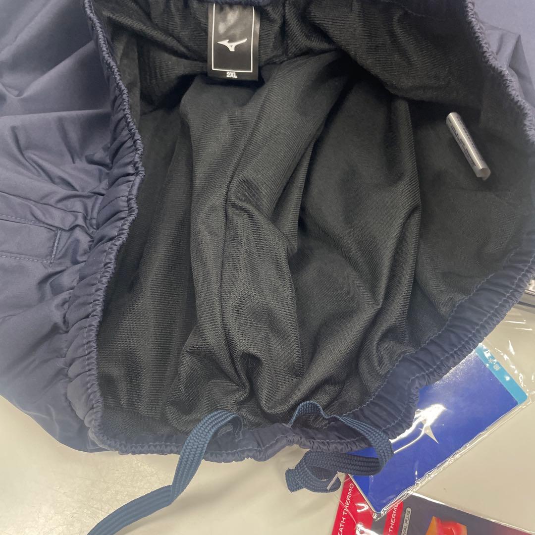 正規品 ミズノ ウィンドブレ－カ－上下セット 2XL ディ－プネイビー