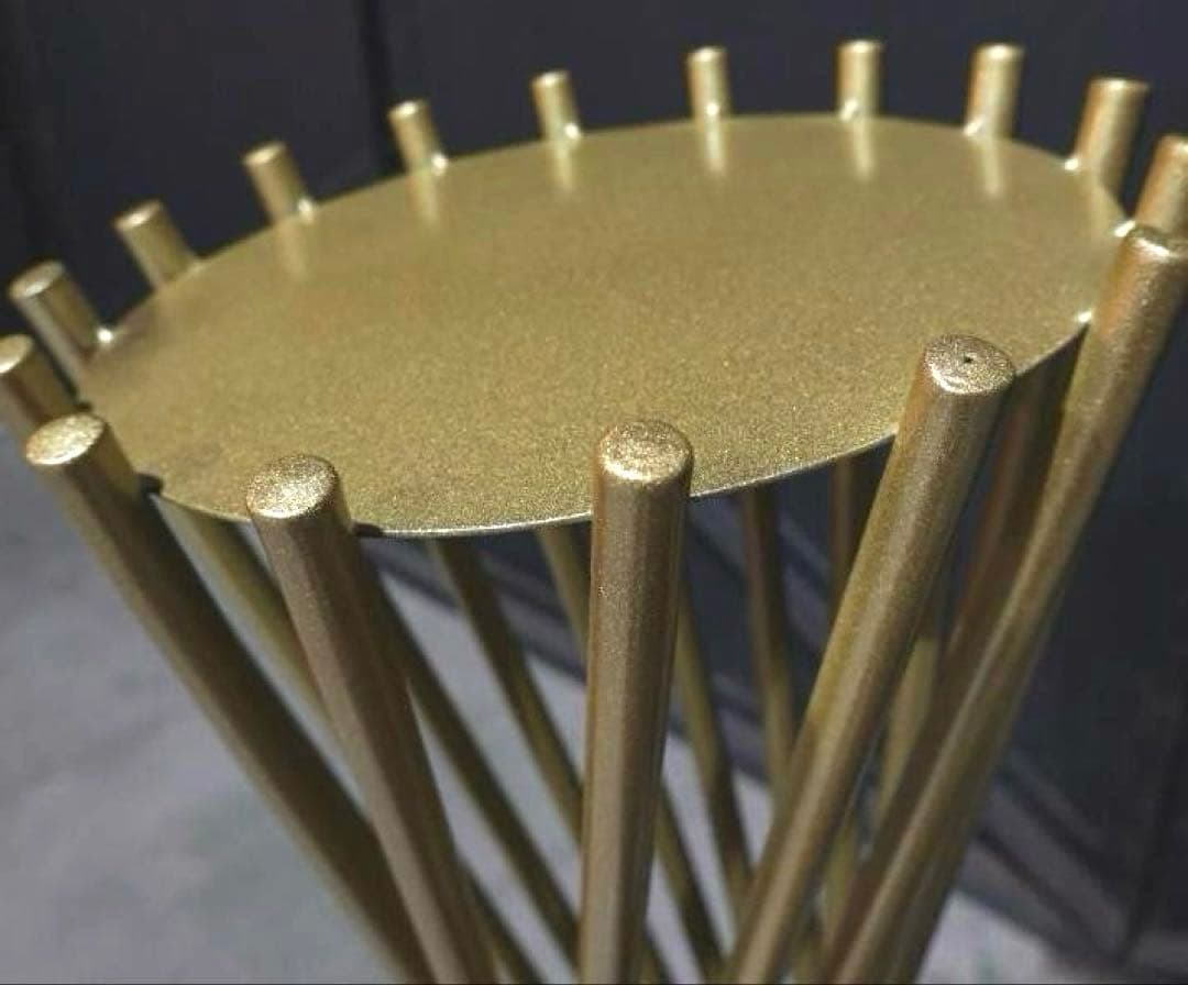 フラワースタンド　花台　モダン　アイアンアート　ゴールドフレーム