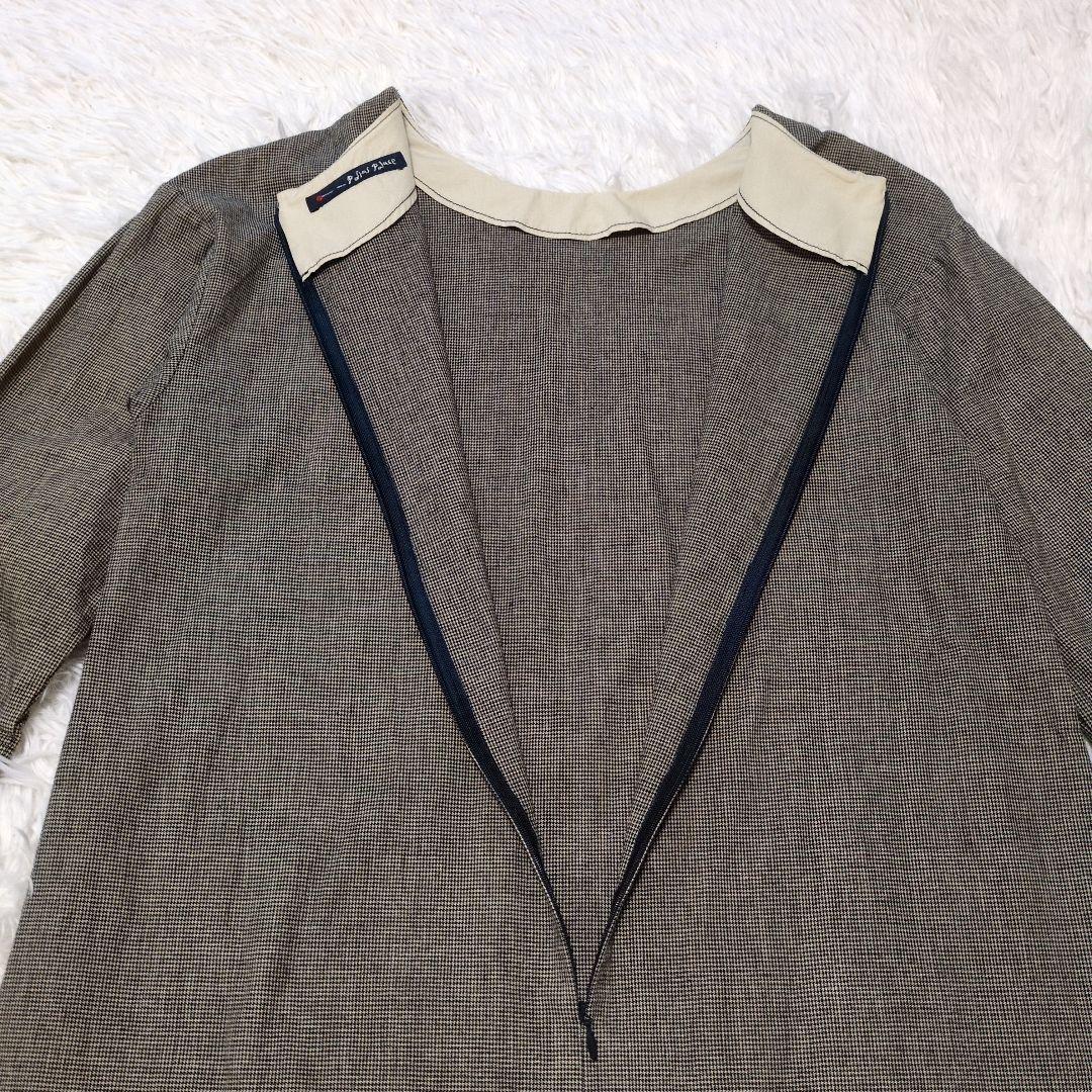 パラスパレス　千鳥格子柄ワンピース　ロング　洗える　表記サイズ3