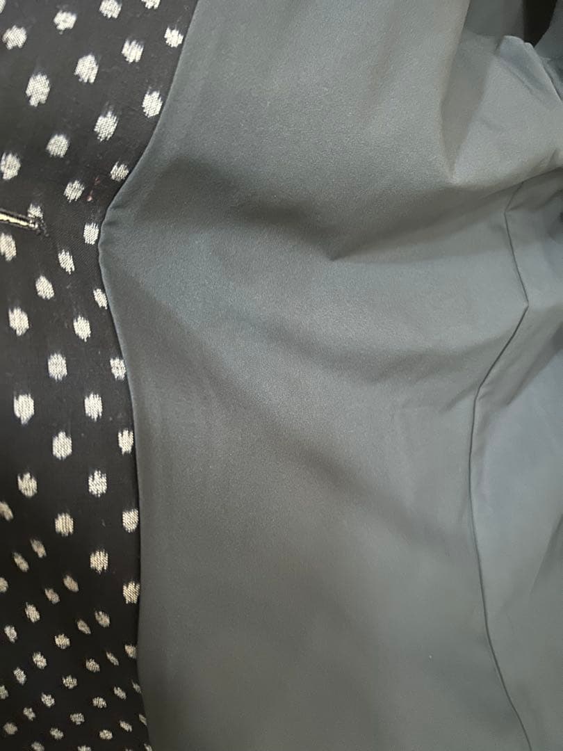 儀右衛門　ギエモン　絣　カジュアル　コート　裏地付　ジャケット　ネイビー