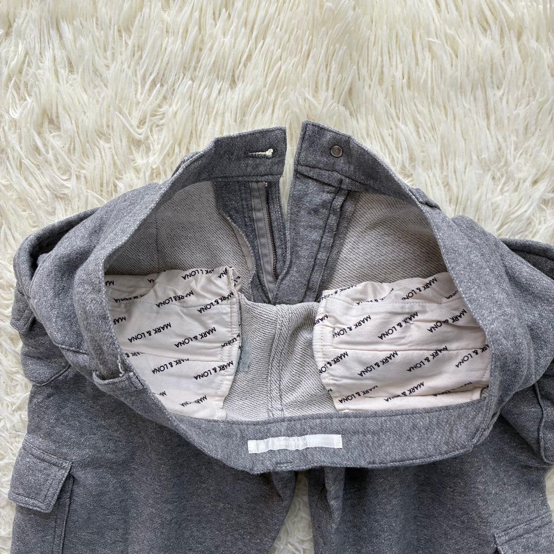 MARK&LONA ロゴプレート／ロゴプリント ゴルフウェア カーゴパンツ