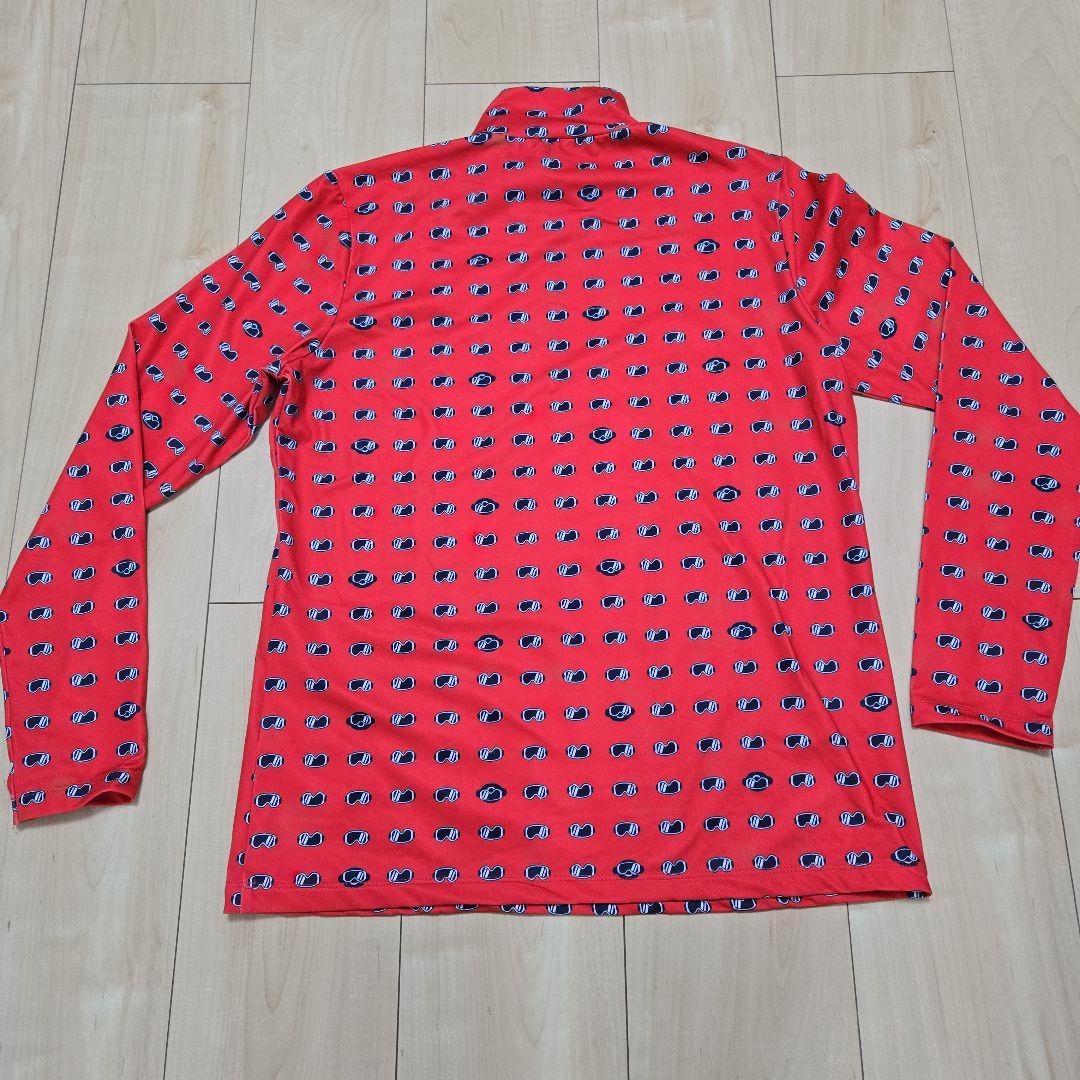 ゴルフウェア【アンパスィ】and per se アイウェア柄 レッドシャツ