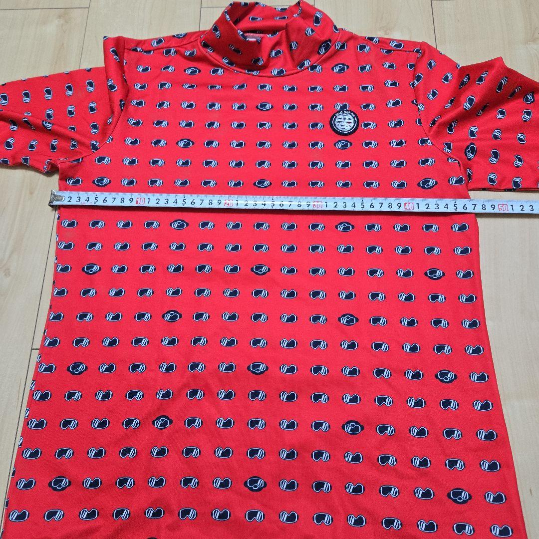 ゴルフウェア【アンパスィ】and per se アイウェア柄 レッドシャツ