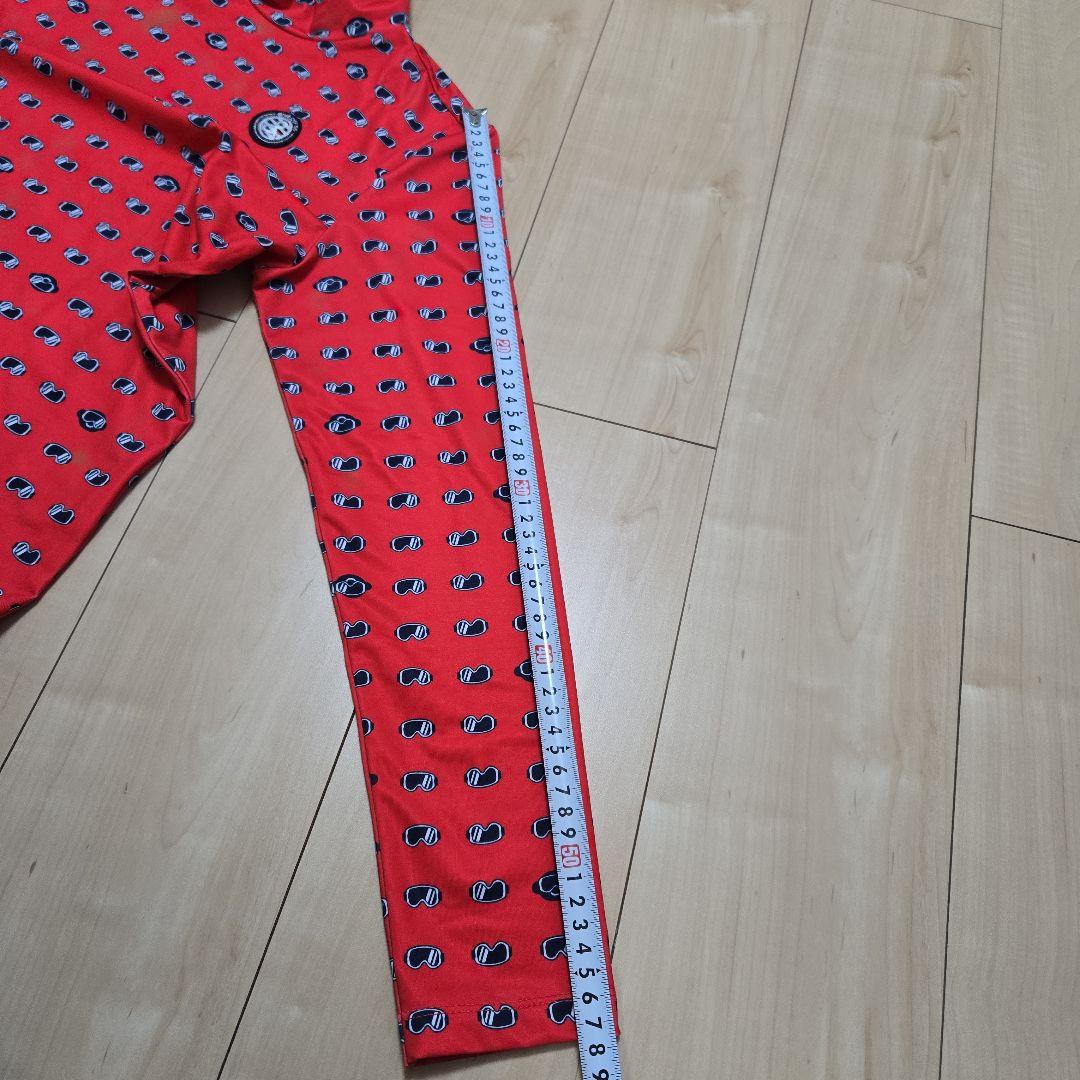 ゴルフウェア【アンパスィ】and per se アイウェア柄 レッドシャツ