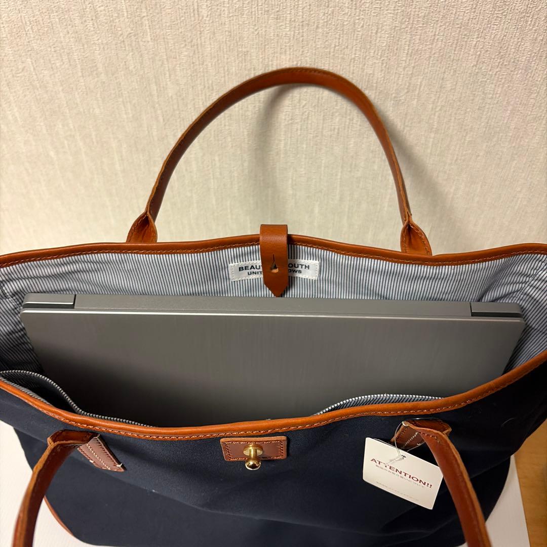 期間限定 セール 新品未使用 ビューティーアンドユース　トートバッグ　ネイビー