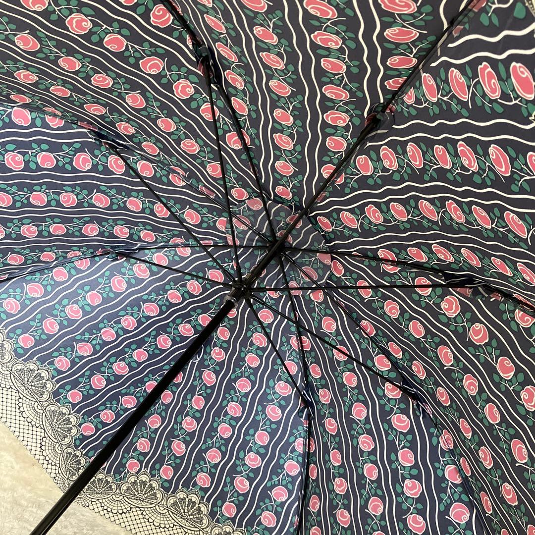 新品未使用品 ANNA SUI 長傘 パゴダ傘 バラ　ローズ 女っぽ レース