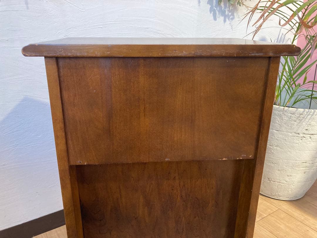 オールドカリモク コロニアル　マガジンラック 電話台