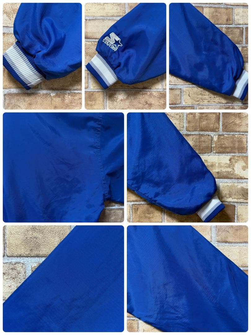 スターター　ロサンゼルスドジャース　ナイロンプルオーバー　チームロゴ　ブルーXL