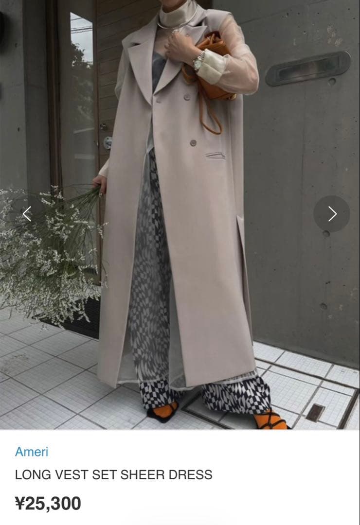 【新品未使用】Ameri Vintage VEST SET SHEERDRESS