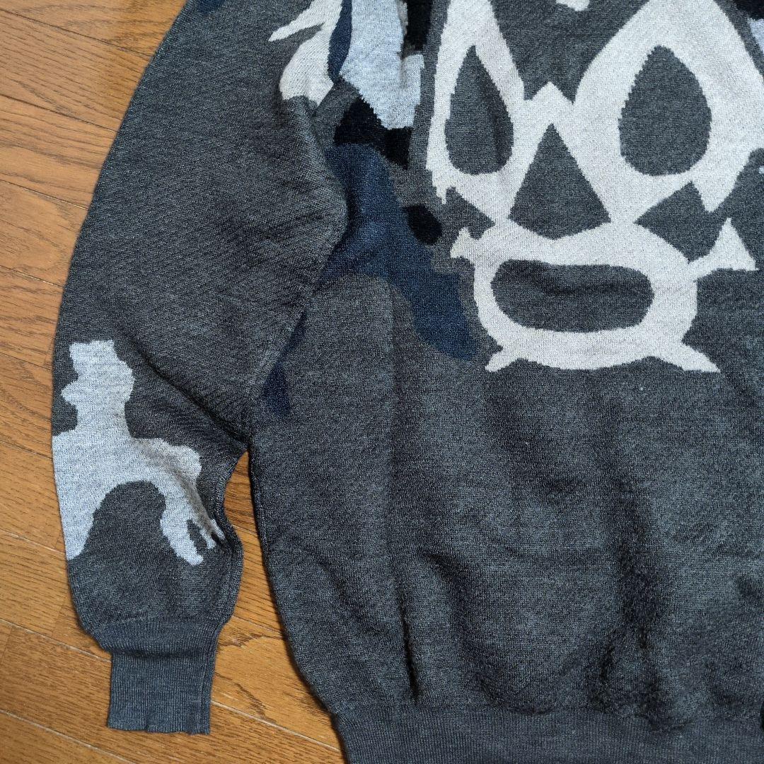 Russelumo 迷彩柄 セーター グレー ラッセルノ　ゴルフウェア　メンズ