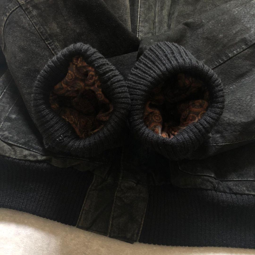 90sヴィンテージA-2型 豚革 ボンバージャケット フェードブラック短丈