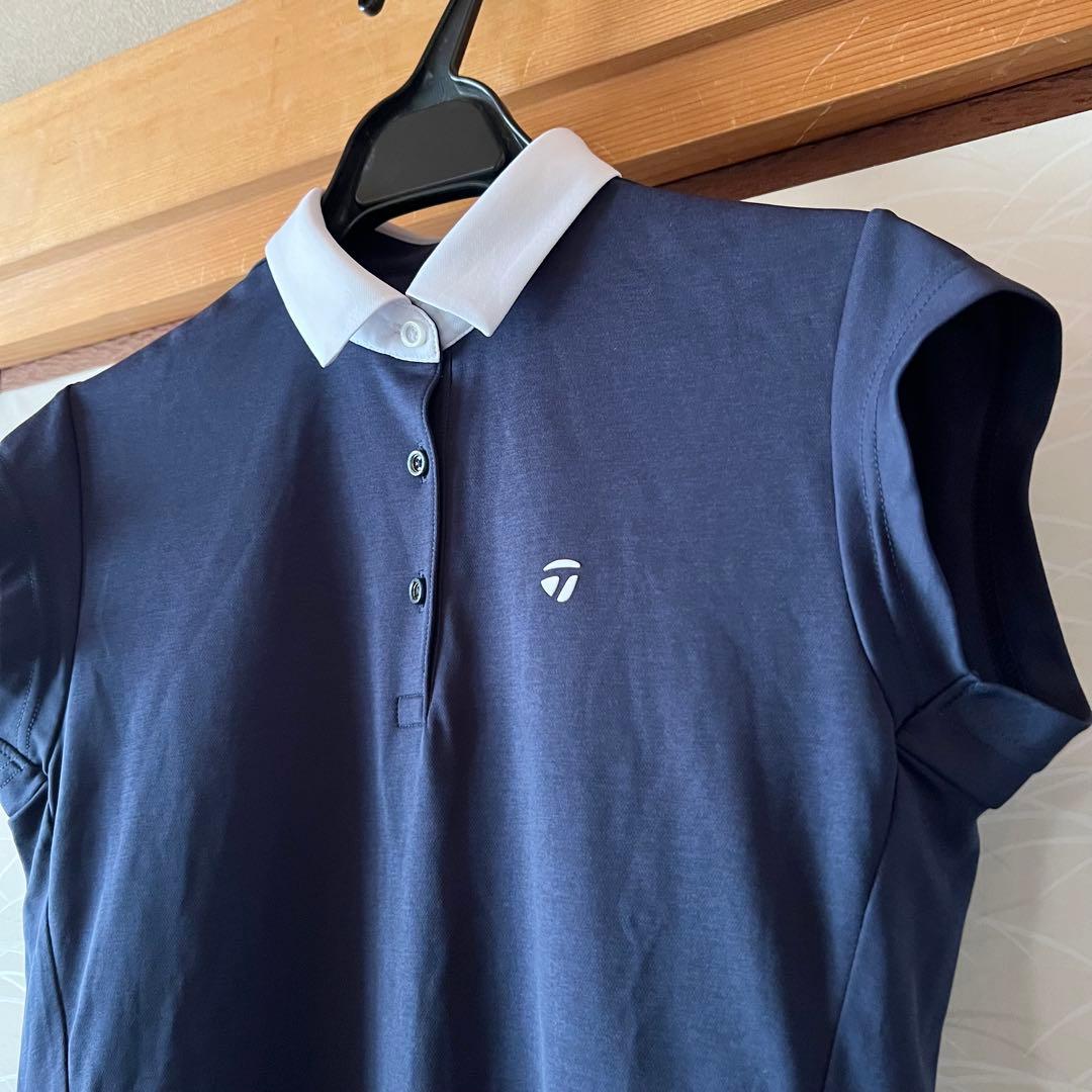 テーラーメイド レディースゴルフウェア 半袖ポロシャツ ネイビー