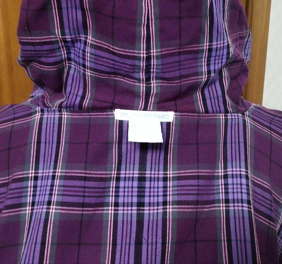 PUTUMAYO　耳付きフードポンチョ（ブラック×パープル×シルバー）