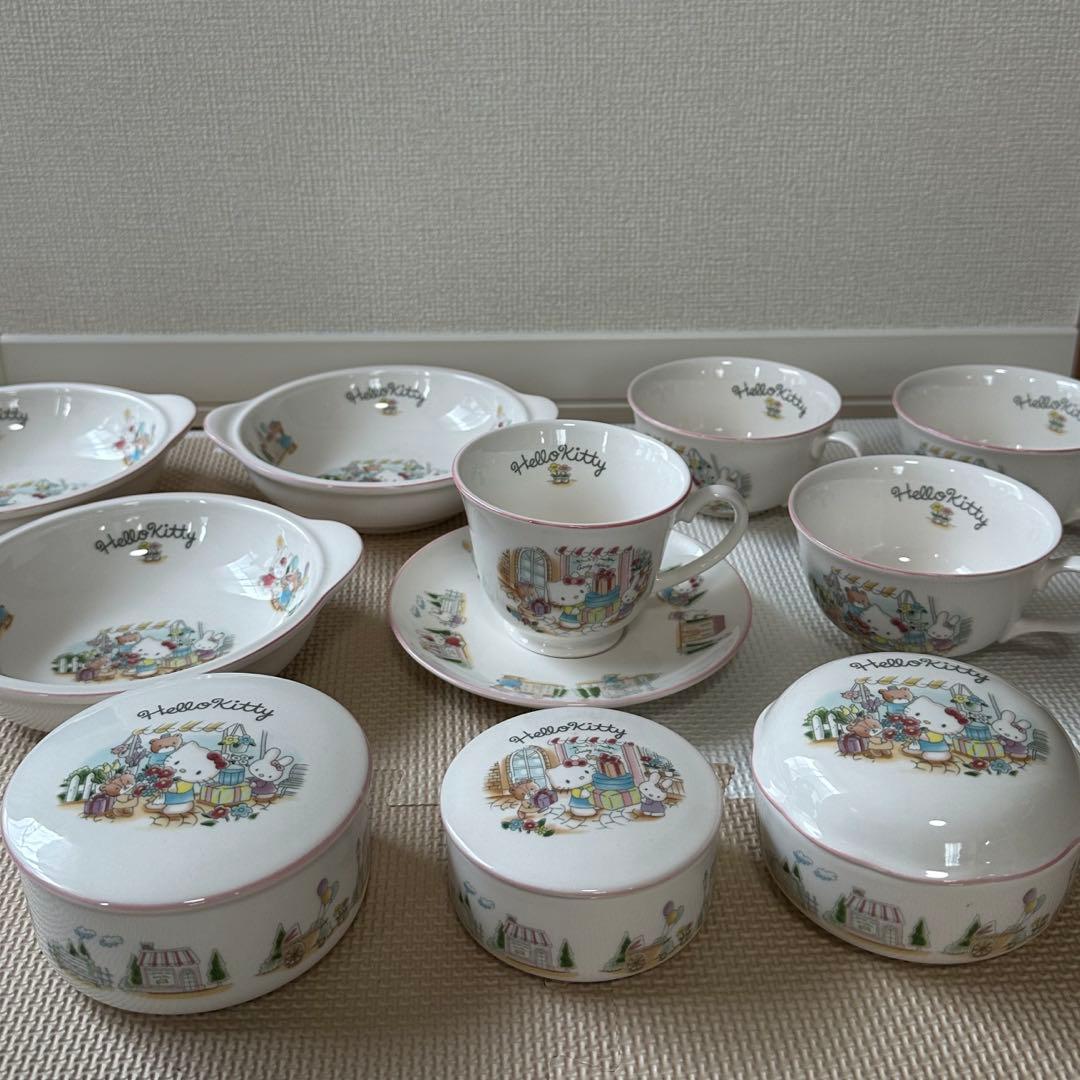 キティ NIKKO 硬質陶器 食器 小物入れ 日本製 1997年 シール付き