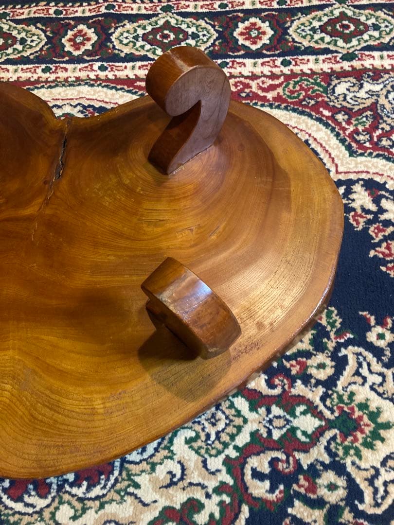 昭和レトロ　欅（ケヤキ）一枚板 ローテーブル 座卓