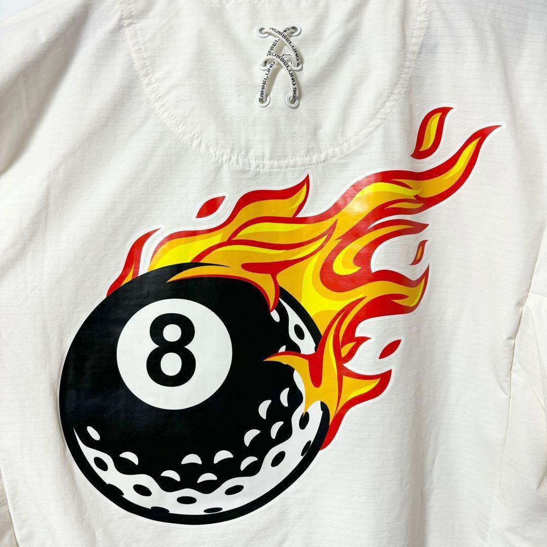 新品 ラッセルノ マルチロゴ ポケット クルーネック ブルゾン ホワイト L 5