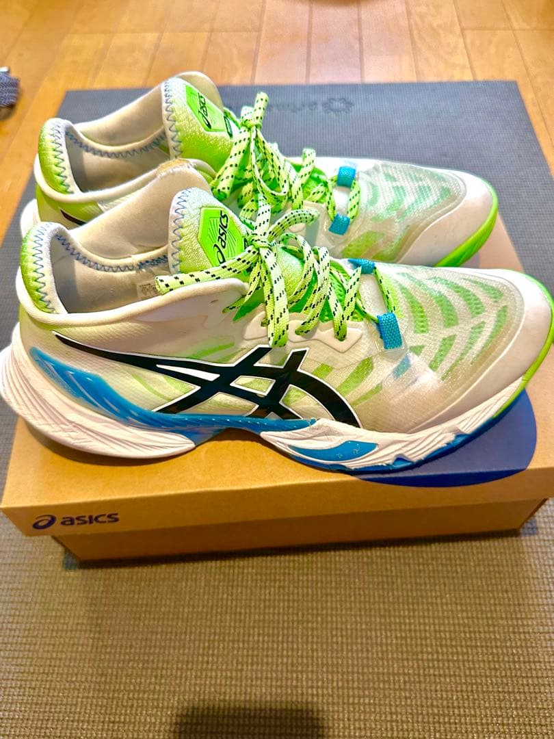 asics RISE WHITE/BLACK バレー シューズ 27cm