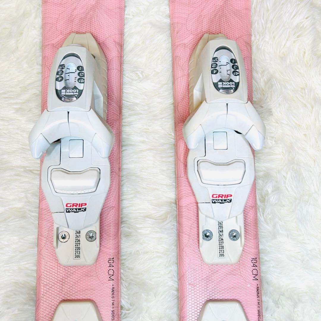【美品】ロシニョール ジュニア スキー板 104cm ビンディング付 女の子