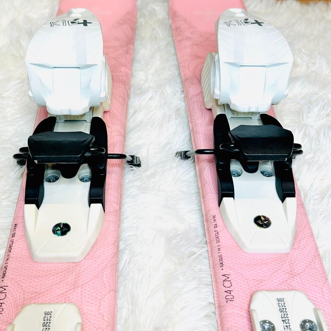 【美品】ロシニョール ジュニア スキー板 104cm ビンディング付 女の子