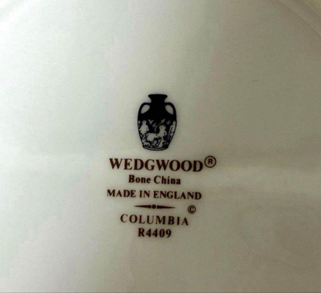 【美品】ウェッジウッド　コロンビアセージグリーン　15.3cm×5枚 黒壺
