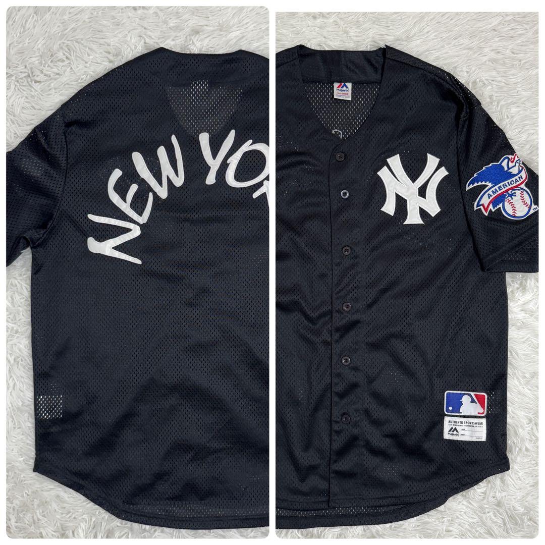 未使用級✨Majestic ヤンキース ユニフォーム ベースボールシャツ XL
