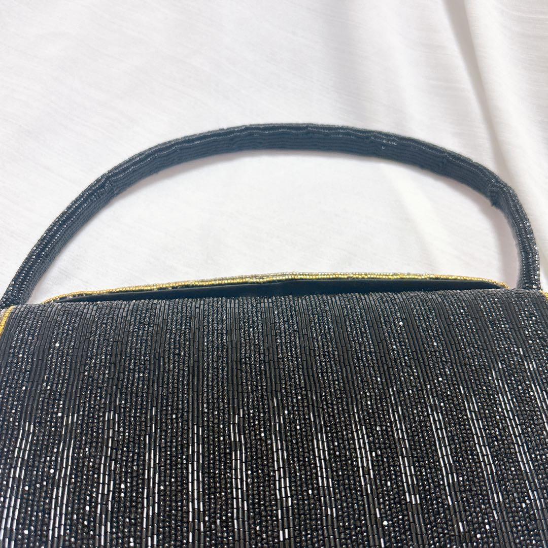 【和服にも】総　ビーズバッグ　ハンドバッグ　フォーマル　結婚式　昭和レトロ