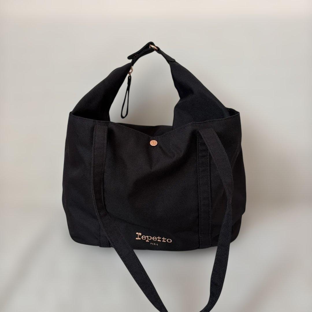 レペット　トートバック2way ダンスバック　黒ナイロンバック美品　ママバック
