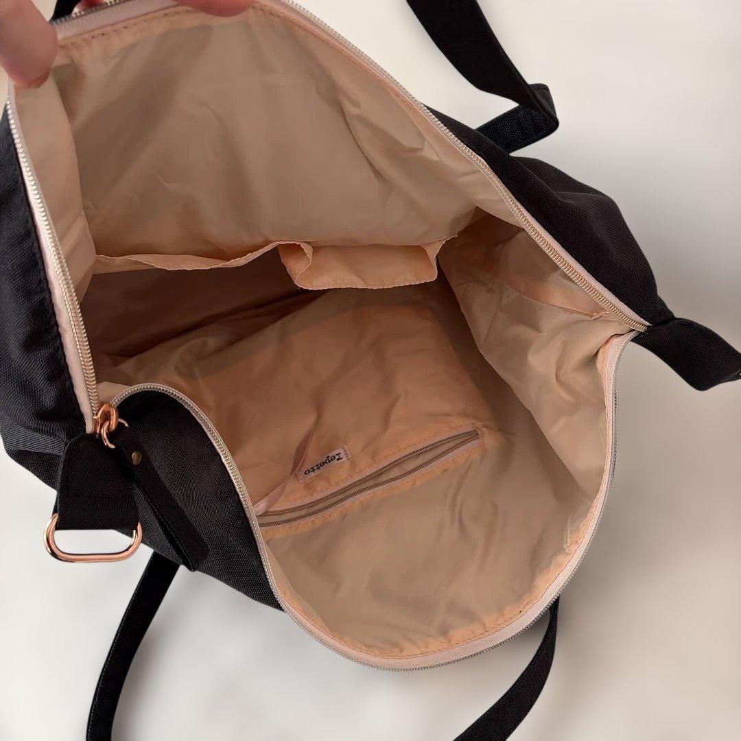 レペット　トートバック2way ダンスバック　黒ナイロンバック美品　ママバック