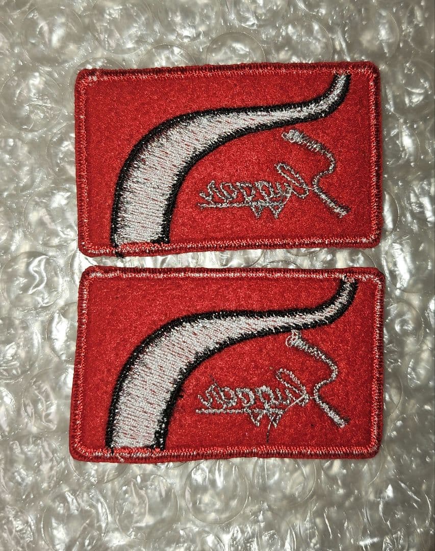 久保田スラッガー スパイクラベル レッド×シルバー 未使用ラベル