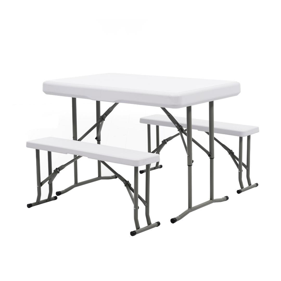 【幅約105cm】ワークテーブル ガーデンテーブル セット3点セット 折りたたみ