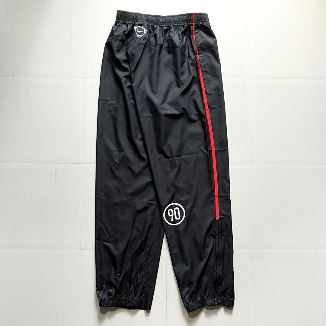 【美品】00s NIKE TOTAL90 ピステスーツセットアップ　黒/赤　M