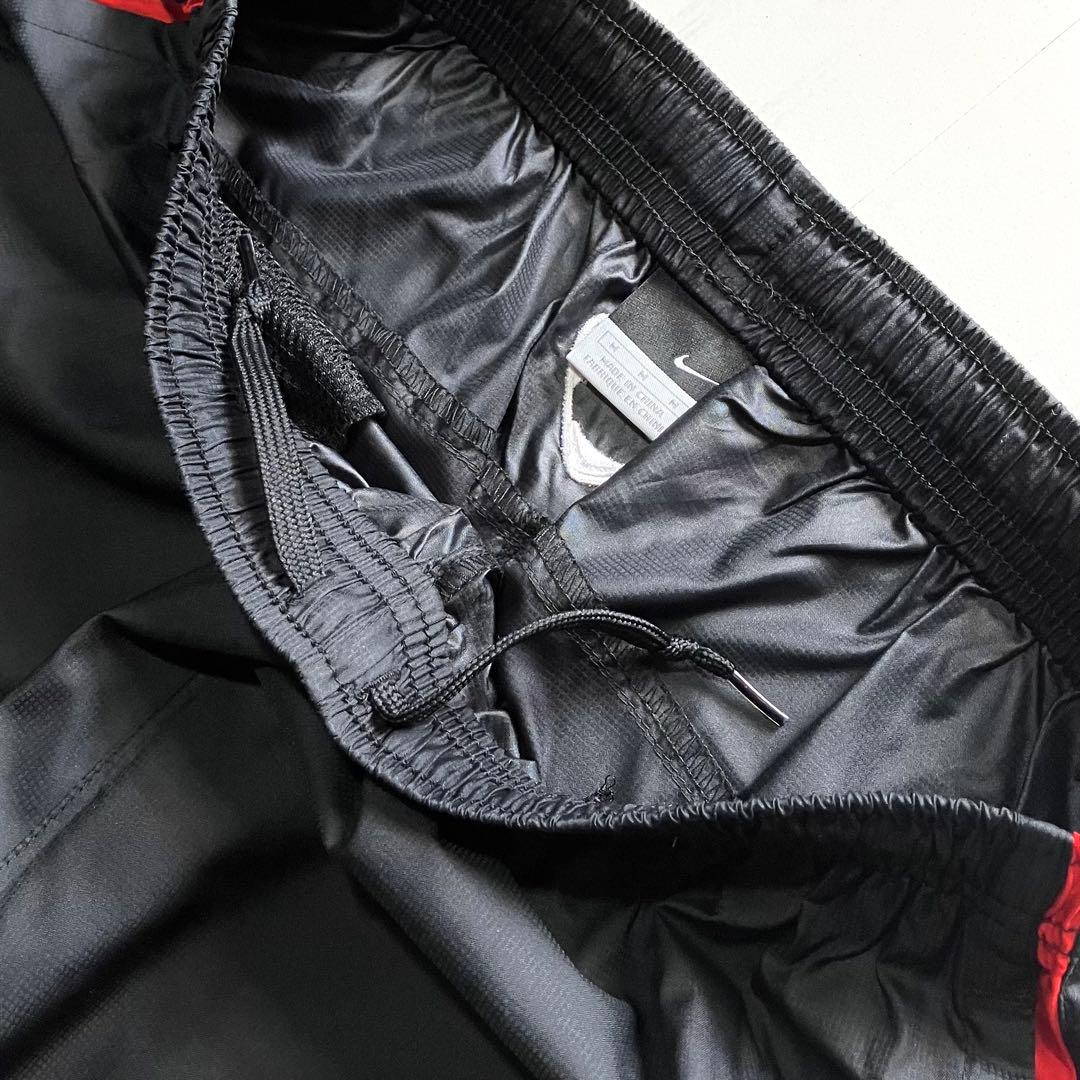 【美品】00s NIKE TOTAL90 ピステスーツセットアップ　黒/赤　M