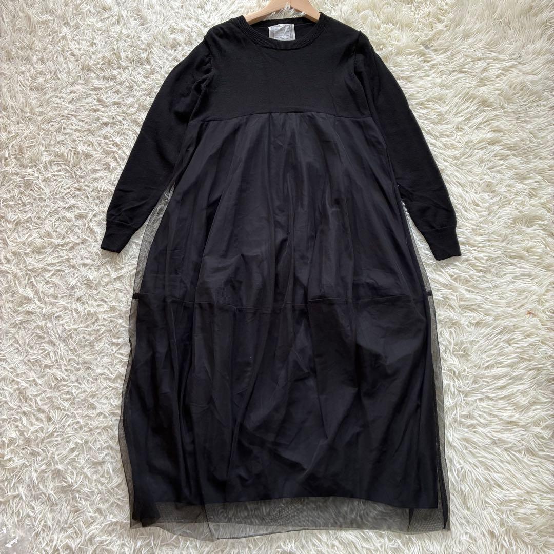 BEARDSLEY ニットチュールマルワンピース