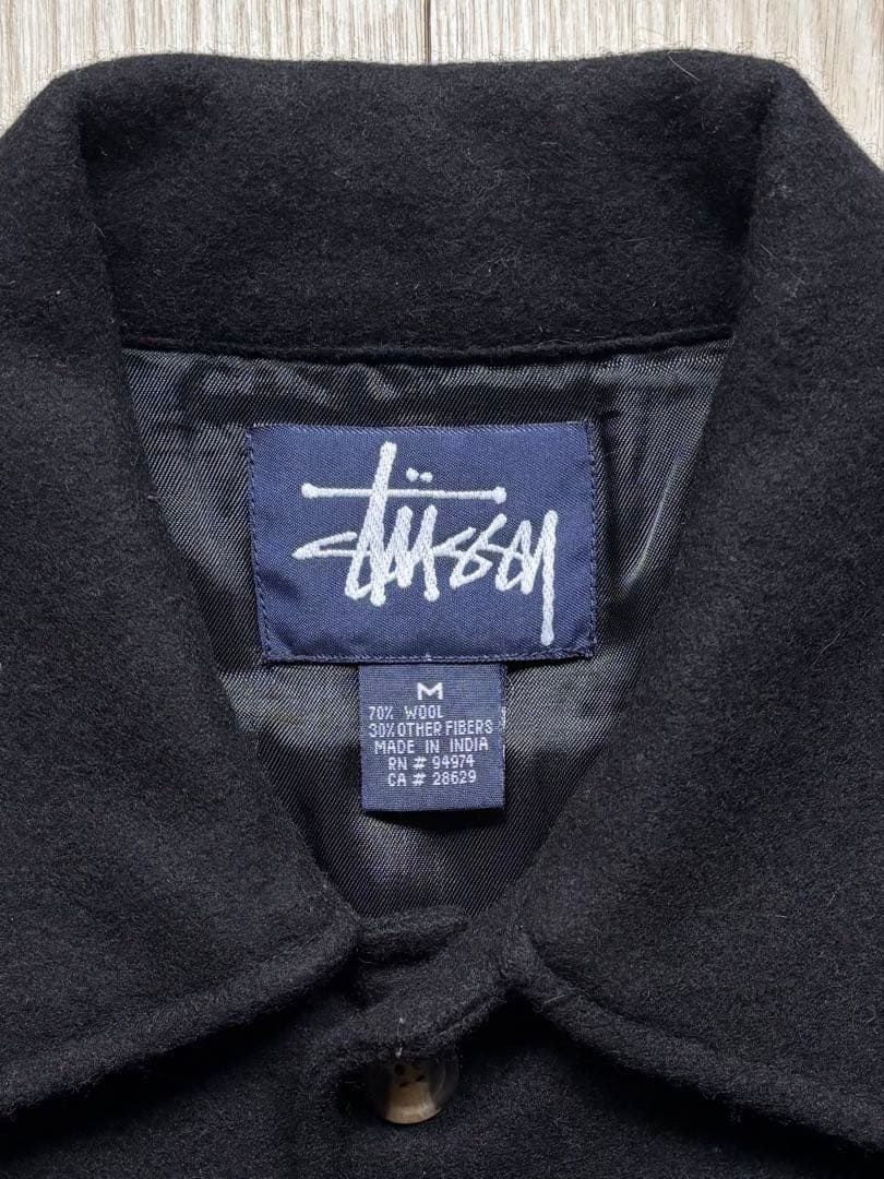 希少 90s OLD STUSSY ウール CPOジャケット 紺タグ M
