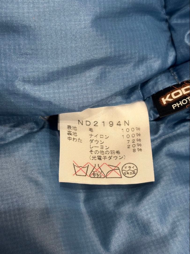 ナナミカ別注　ノースフェイス×ハリスツイード ダウンベスト M 千鳥格子柄