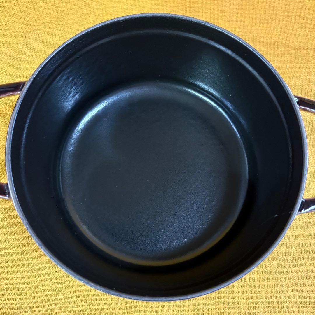 本体訳あり‼️焼き芋用 ストウブ 蓋無傷 超美品❓オーベルジン 18cm ココット