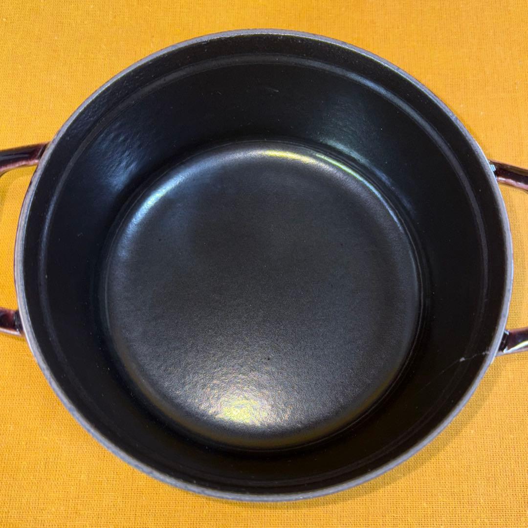 本体訳あり‼️焼き芋用 ストウブ 蓋無傷 超美品❓オーベルジン 18cm ココット