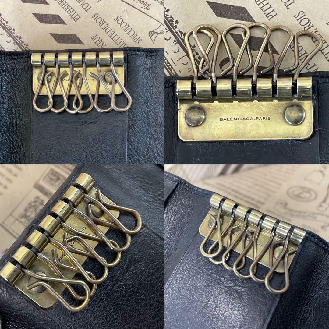 バレンシアガ キーケース ６連 鍵 革 黒 FR201