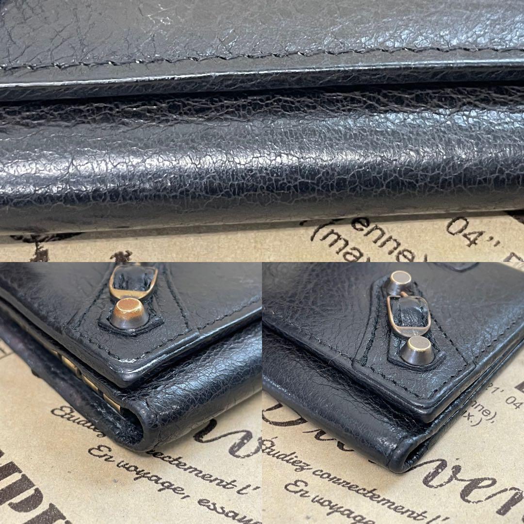 バレンシアガ キーケース ６連 鍵 革 黒 FR201