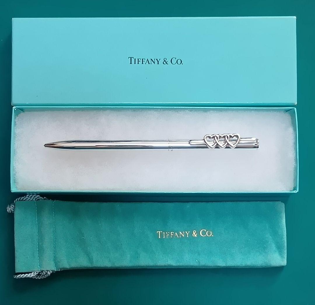 ヴィンテージ美品Tiffany & Co.　SV925トリプル ハートボールペン