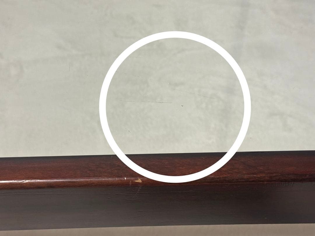 オールドカリモク　ガラストップローテーブル