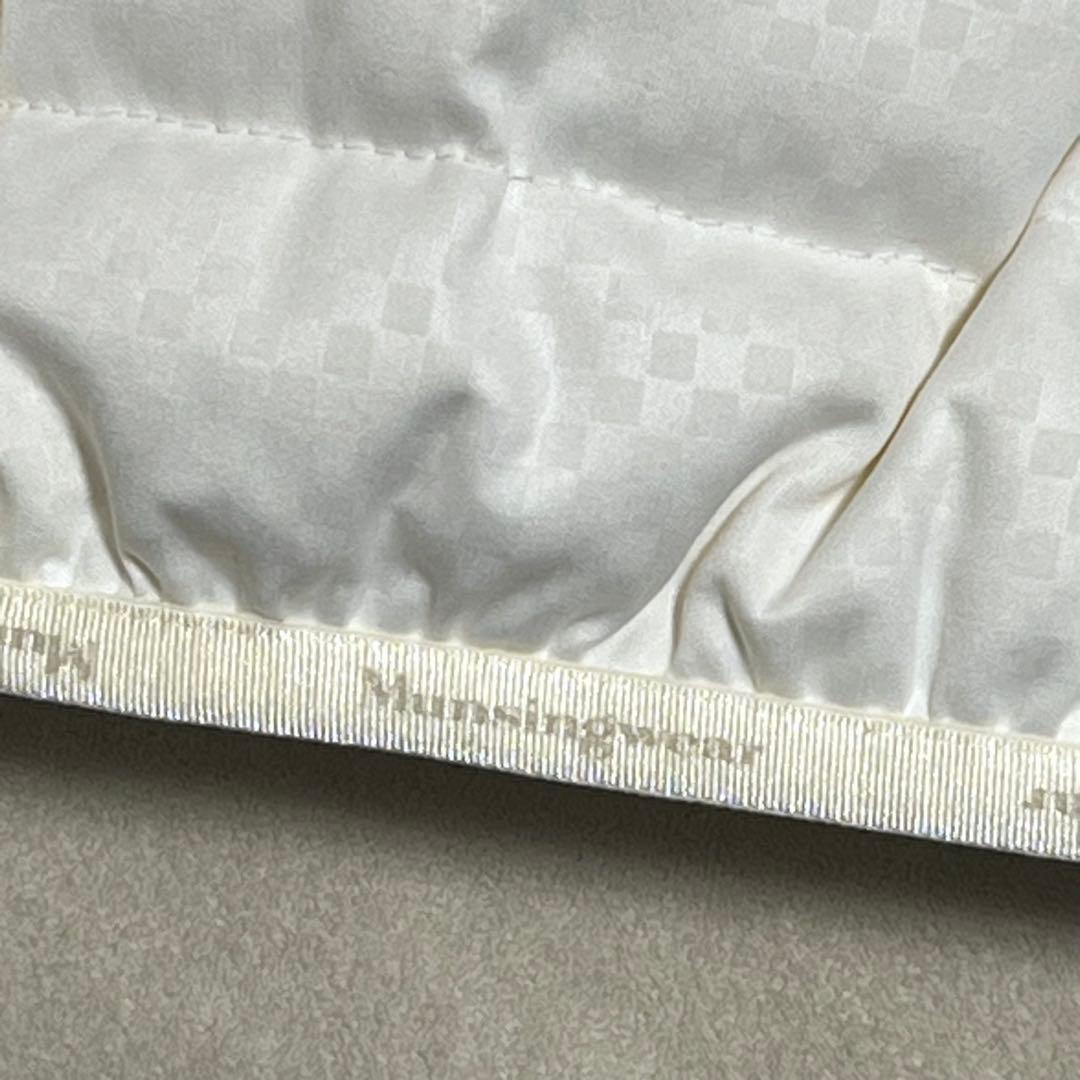 マンシングウェア　ゴルフ　フルジップダウンベスト　L 美品　高保温　オフホワイト