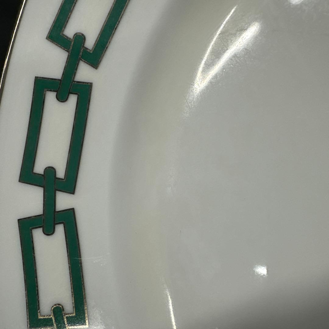 【USED】 ジノリ CATENE カテーネ エメラルド プレート 22cm