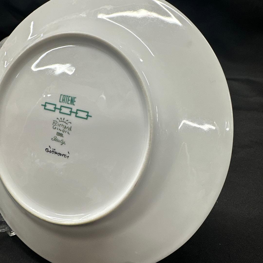 【USED】 ジノリ CATENE カテーネ エメラルド プレート 22cm
